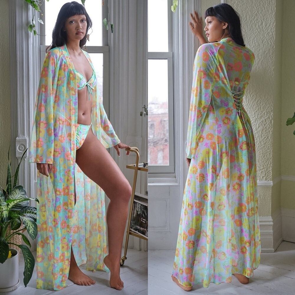 Savage X Fenty Free Spirit Floral Full-Length Robe
